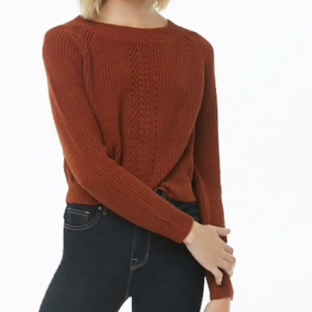 Rust Knitted Sweater Forever 21